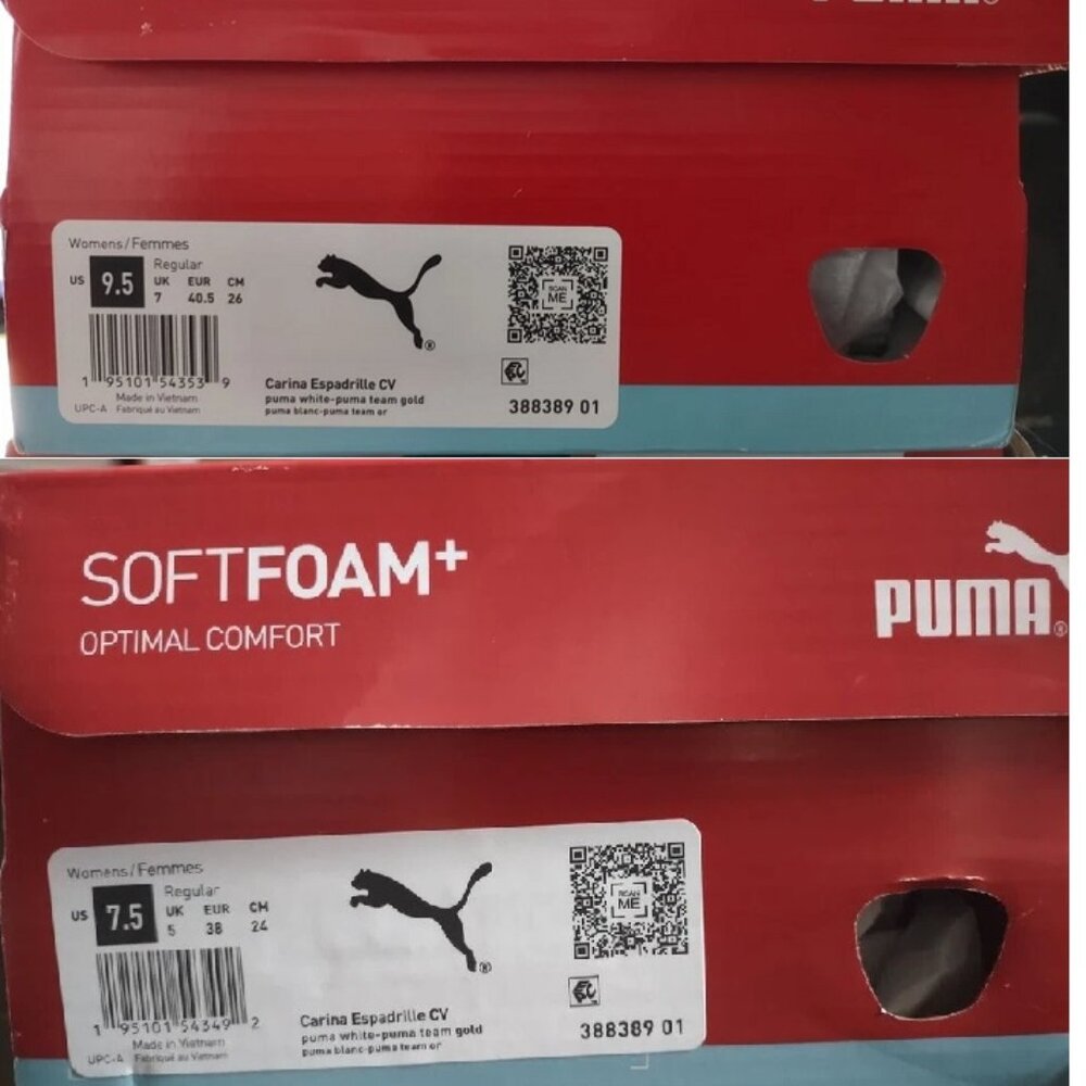 Puma Carina Espadrille Canvas Jute Platform Spring Summer Tennis Trainer 388389 - Picture 12 of 16